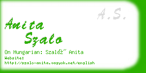 anita szalo business card